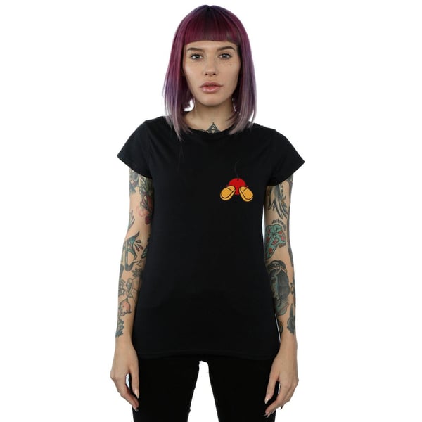 Disney Womens/Ladies Mickey Mouse Backside Breast Print Cotton T-Shirt