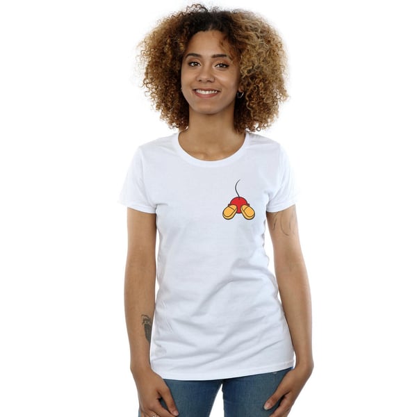 Disney Womens/Ladies Mickey Mouse Backside Breast Print Cotton T-Shirt