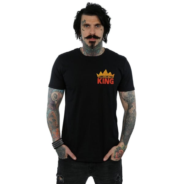 Disney Mens The Lion King Movie Long Live Breast Print T-Shirt