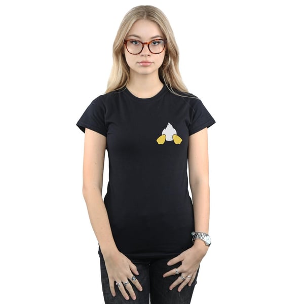 Disney Womens/Ladies Donald Duck Backside Breast Print Cotton T-Shirt
