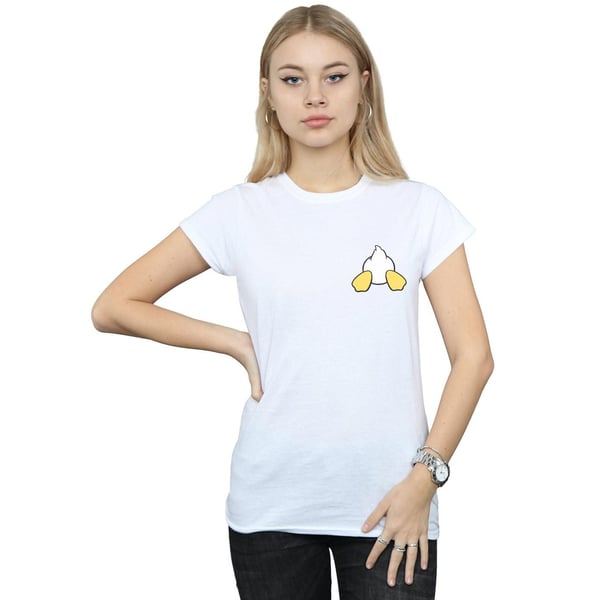 Disney Womens/Ladies Donald Duck Backside Breast Print Cotton T-Shirt