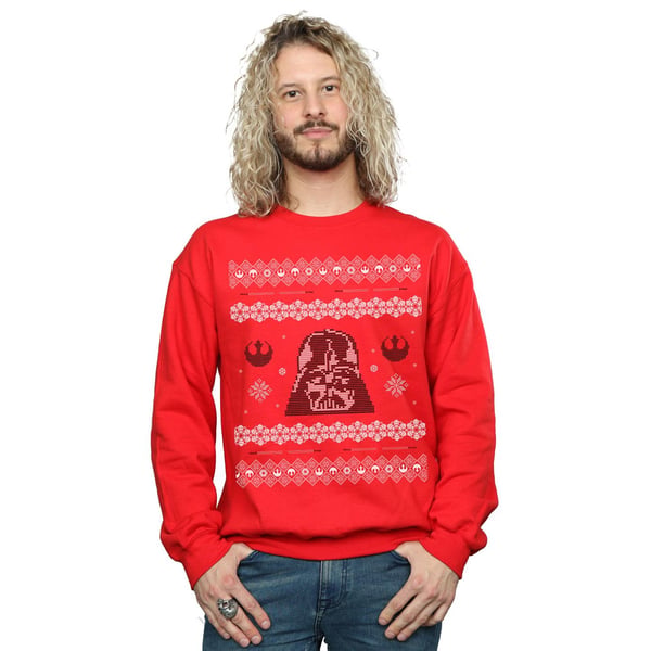 Star Wars Mens Christmas Darth Vader Fair Isle Sweatshirt