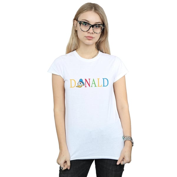 Disney Womens/Ladies Donald Duck Letters Cotton T-Shirt
