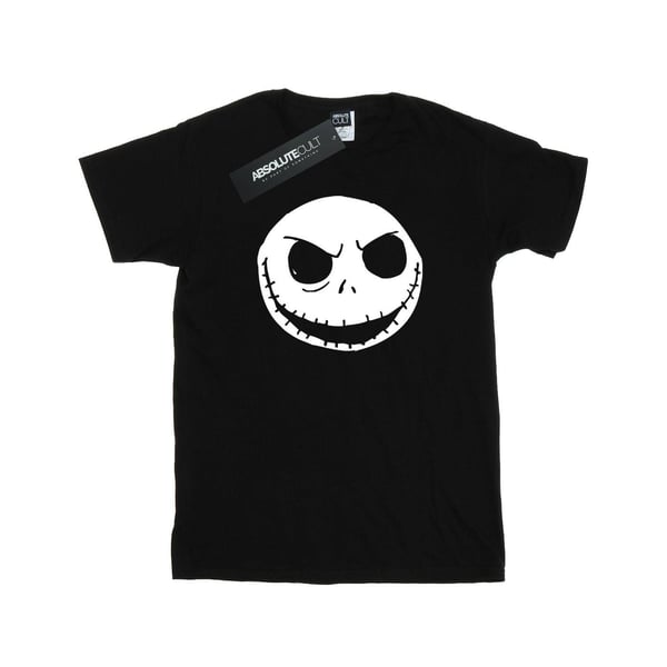 Disney Girls Nightmare Before Christmas Jack Skellington Face Cotton T-Shirt