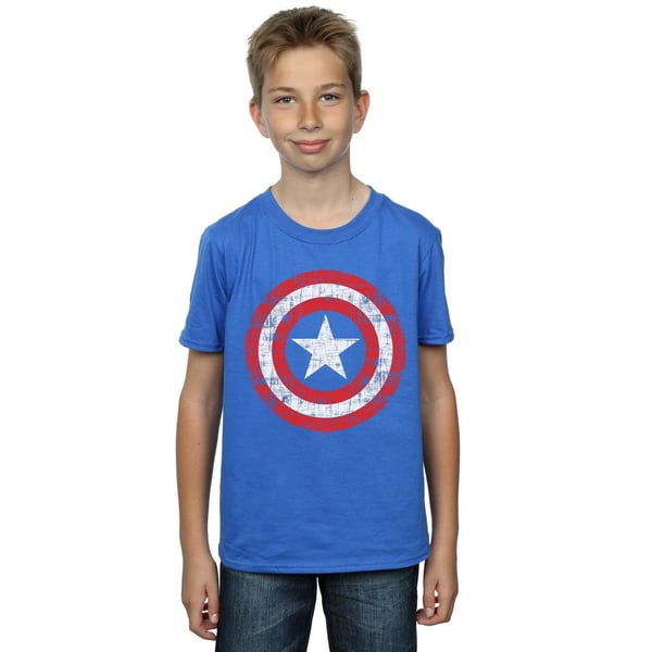 Marvel Boys Avengers Captain America Scratched Shield T-Shirt