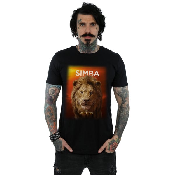 Disney Miesten Leijonakuningas-elokuvan aikuinen Simba-juliste T-paita