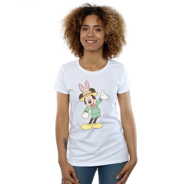 Disney Womens/Ladies Mickey Mouse Easter Bunny Cotton T-Shirt