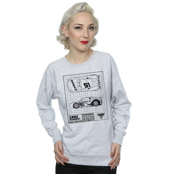 Disney Womens/Ladies Cars Cruz Ramirez Blueprint Sweatshirt