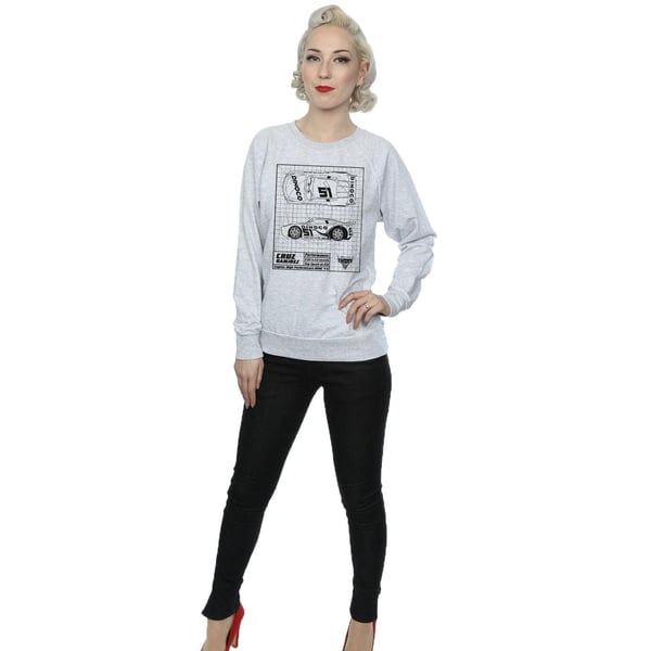 Disney Womens/Ladies Cars Cruz Ramirez Blueprint Sweatshirt