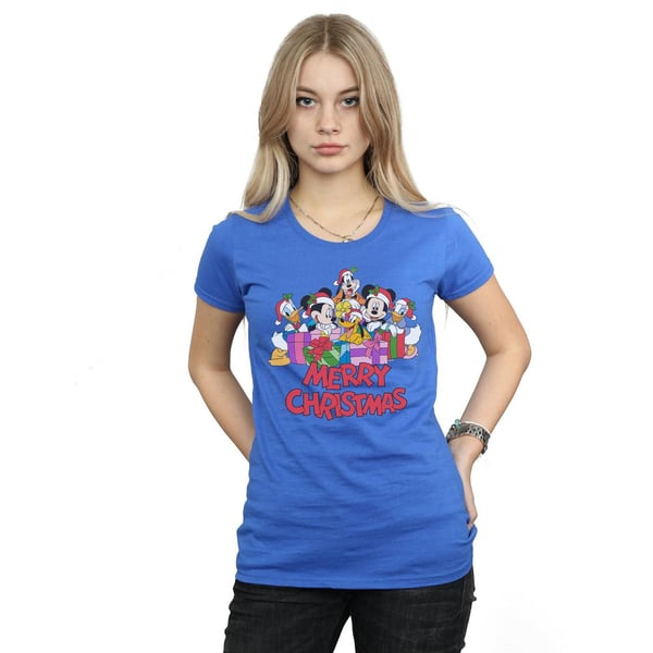 Disney Womens/Ladies Mickey Mouse And Friends Christmas Cotton T-Shirt