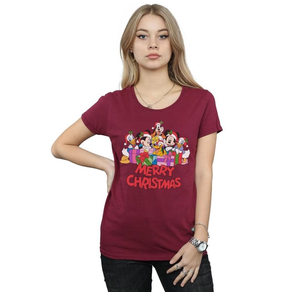 Disney Womens/Ladies Mickey Mouse And Friends Christmas Cotton T-Shirt