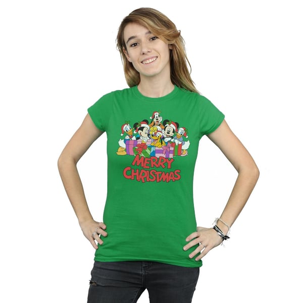 Disney Womens/Ladies Mickey Mouse And Friends Christmas Cotton T-Shirt