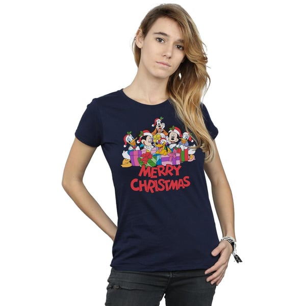 Disney Womens/Ladies Mickey Mouse And Friends Christmas Cotton T-Shirt