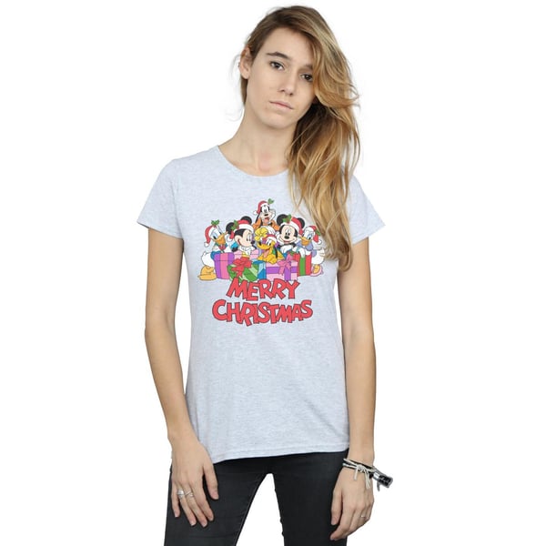 Disney Womens/Ladies Mickey Mouse And Friends Christmas Cotton T-Shirt
