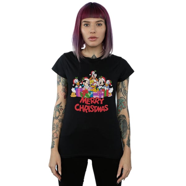 Disney Womens/Ladies Mickey Mouse And Friends Christmas Cotton T-Shirt
