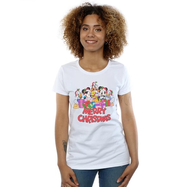 Disney Womens/Ladies Mickey Mouse And Friends Christmas Cotton T-Shirt