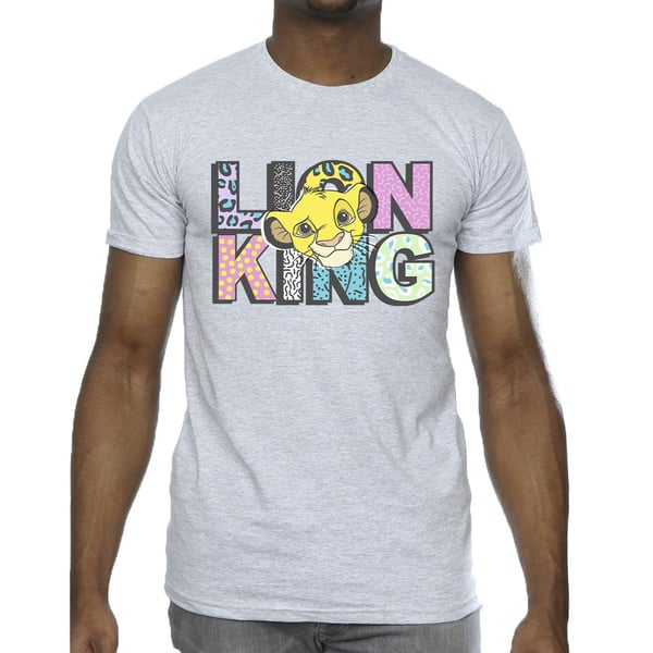 Disney Mens The Lion King Pattern Logo T-Shirt