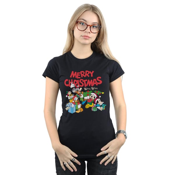 Disney Womens/Ladies Mickey And Friends Winter Wishes Cotton T-Shirt