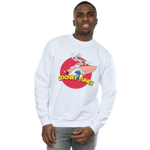 Looney Tunes Mens Bugs Bunny Surfing Sweatshirt