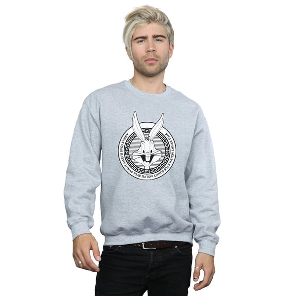 Looney Tunes Mens Bugs Bunny Greek Circle Sweatshirt