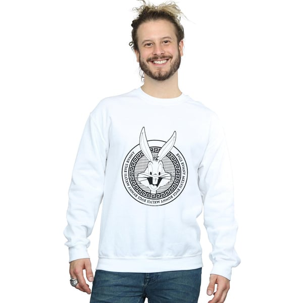 Looney Tunes Mens Bugs Bunny Greek Circle Sweatshirt
