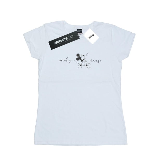 Disney Womens/Ladies Mickey Mouse Whistle Cotton T-Shirt
