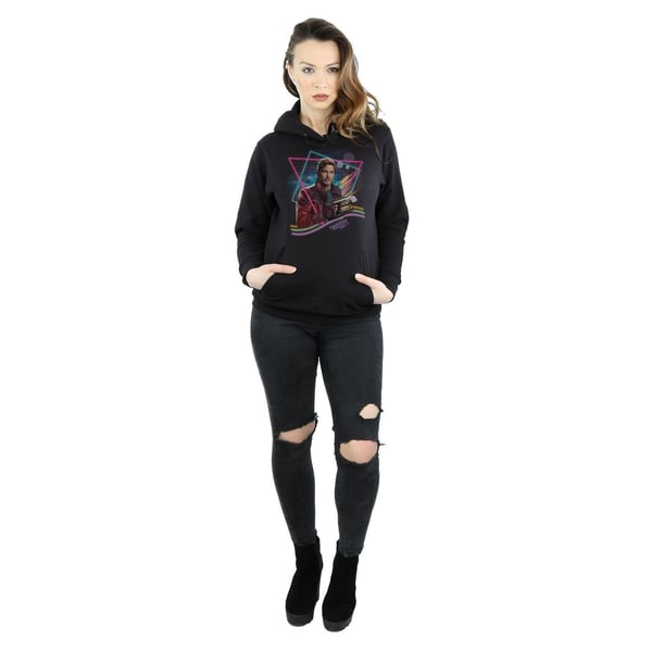 Marvel Womens/Ladies Guardians Of The Galaxy Neon Star Lord Hoodie