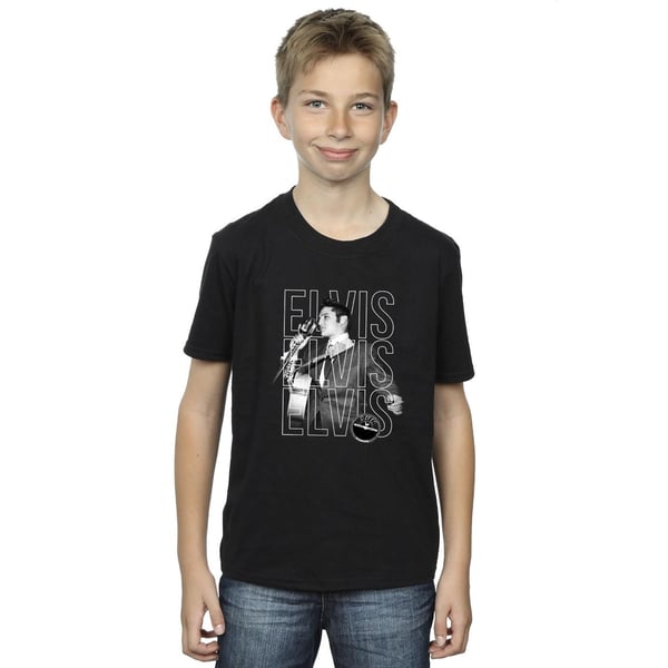 Elvis Boys Triple Logo Portrait T-Shirt