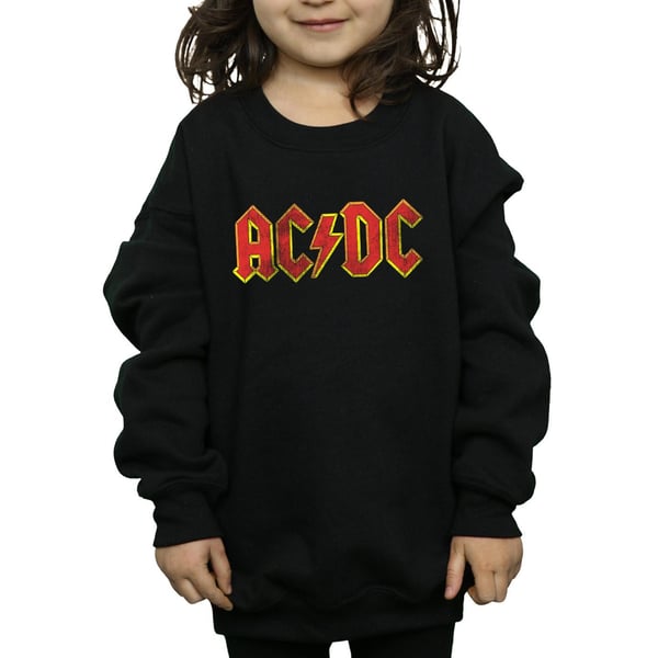 AC/DC Girls Distressed Red Logo Sweatshirt