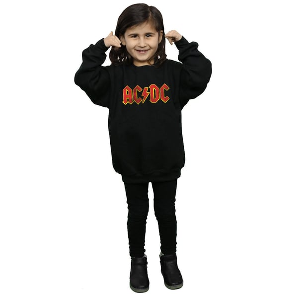 AC/DC Girls Distressed Red Logo Sweatshirt