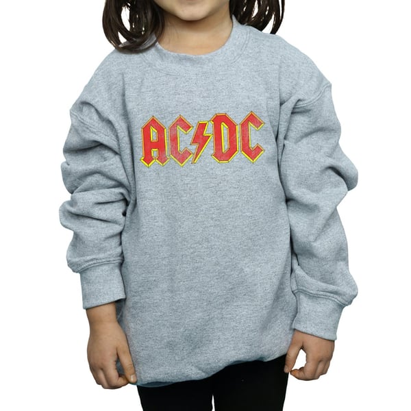 AC/DC Girls Distressed Red Logo Sweatshirt