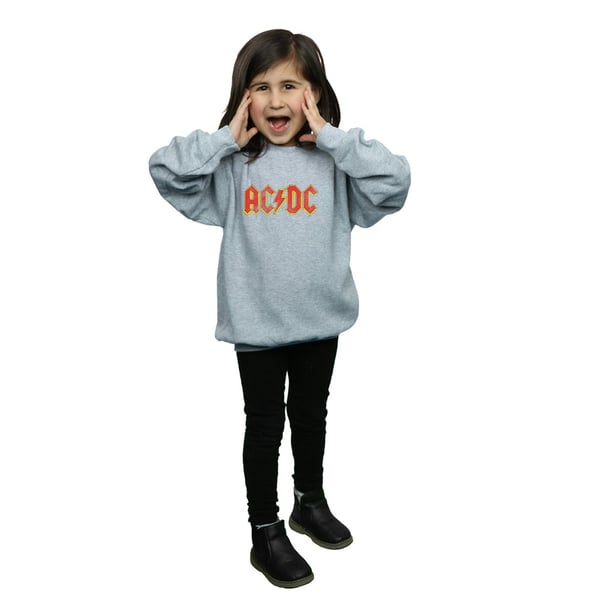 AC/DC Girls Distressed Red Logo Sweatshirt