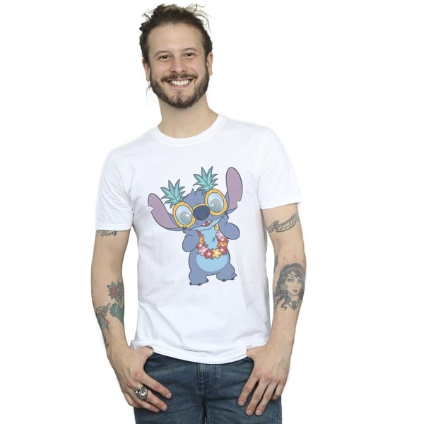Disney Mens Lilo And Stitch Tropical Fun T-Shirt