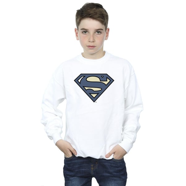 DC Comics Boys Superman Indigo Blue Logo Sweatshirt