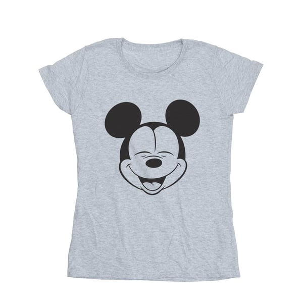 Disney Womens/Ladies Mickey Mouse Closed Eyes Cotton T-Shirt