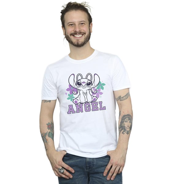 Disney Mens Lilo & Stitch Angel T-Shirt