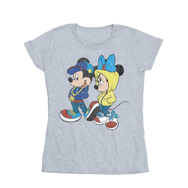 Disney naisten Mikki ja Minni Hiiri -asentoinen puuvillainen T-paita