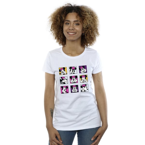 Disney Womens/Ladies Minnie Mouse Squares Cotton T-Shirt