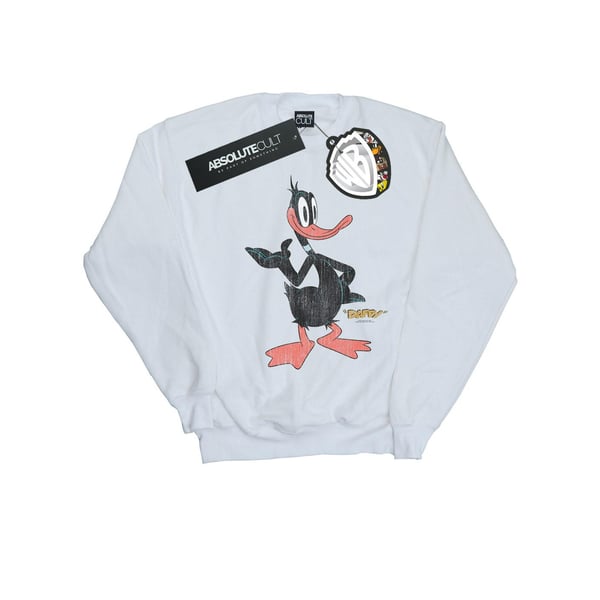 Looney Tunes Mens Daffy Duck Distressed Sweatshirt