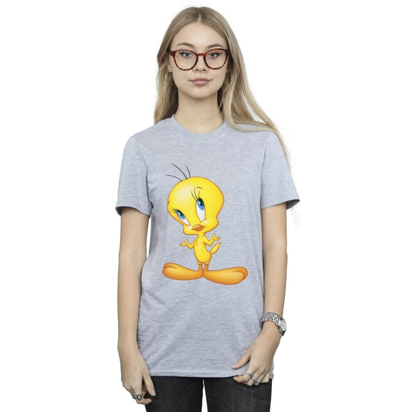 Looney Tunes Womens/Ladies Tweety Standing Cotton Boyfriend T-Shirt