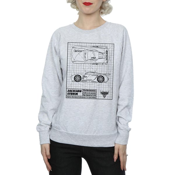 Disney Womens/Ladies Cars Jackson Storm Blueprint Sweatshirt