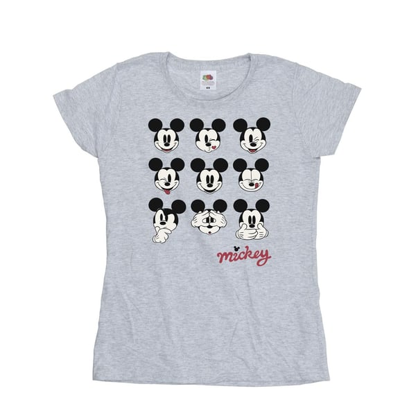 Disney Dam/Dam Musse Pigg Många Ansikten T-shirt i Bomull