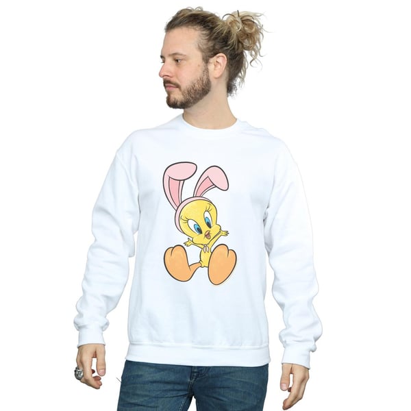 Looney Tunes Mens Tweety Pie Bunny Ears Sweatshirt