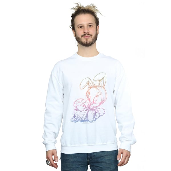Looney Tunes Mens Tweety Pie Easter Egg Sketch Sweatshirt