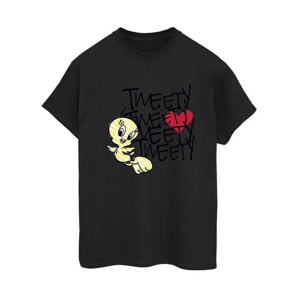 Looney Tunes Womens/Ladies Tweety Love Heart Cotton Boyfriend T-Shirt