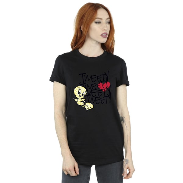 Looney Tunes Womens/Ladies Tweety Love Heart Cotton Boyfriend T-Shirt