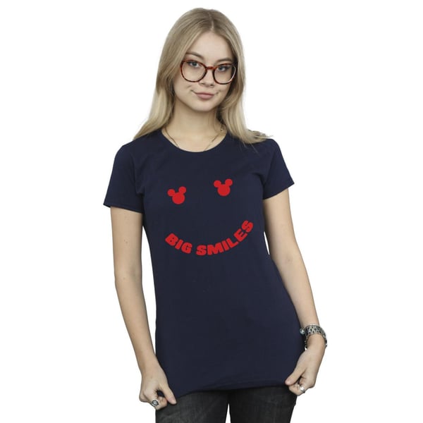 Disney Womens/Ladies Mickey Mouse Big Smile Cotton T-Shirt