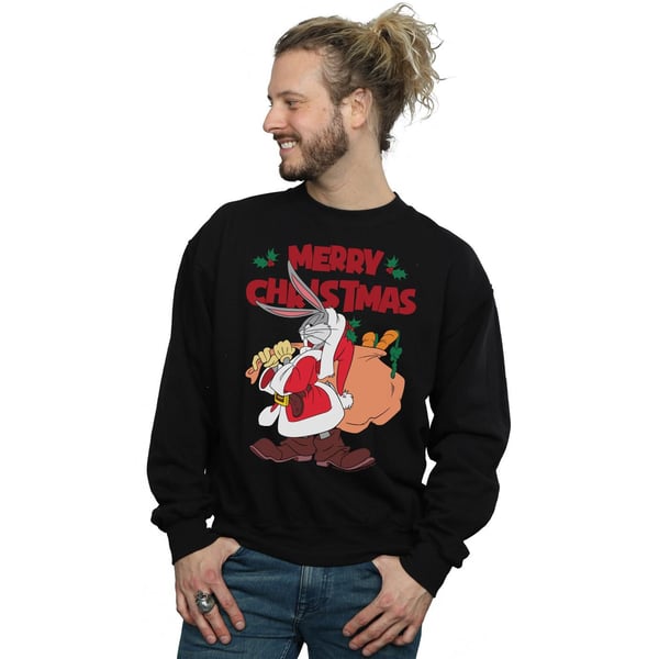 Looney Tunes Mens Santa Bugs Bunny Sweatshirt