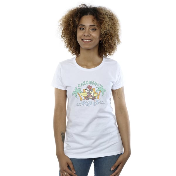 Disney Womens/Ladies Minnie Mouse Catchin Waves Cotton T-Shirt
