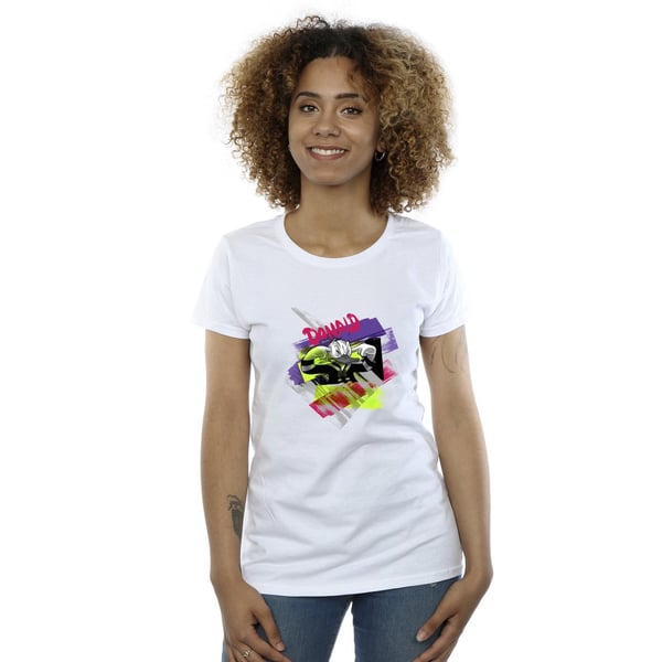Disney Womens/Ladies Donald Duck Ear Plug Bright Cotton T-Shirt